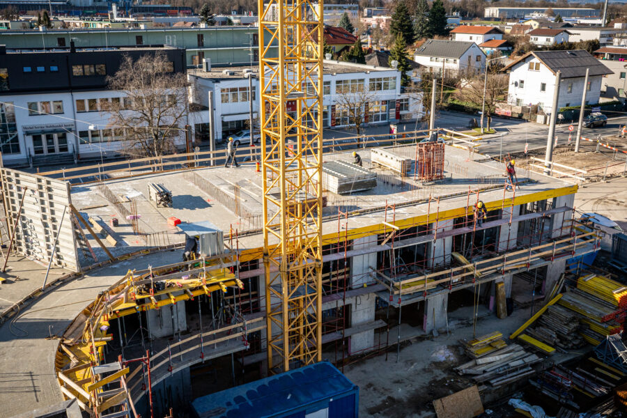 Hochbau in vollem Gange